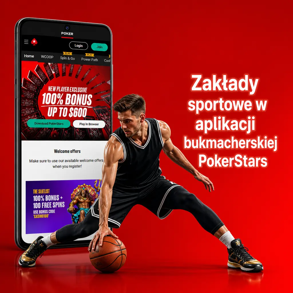 Zakłady sportowe LIVE i LINE w aplikacji bukmacherskiej PokerStars na piłkę nożną, tenis, koszykówkę i eSport